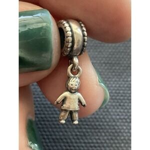 Pandora sterling silver "My Little Boy" dangle charm ALE 925